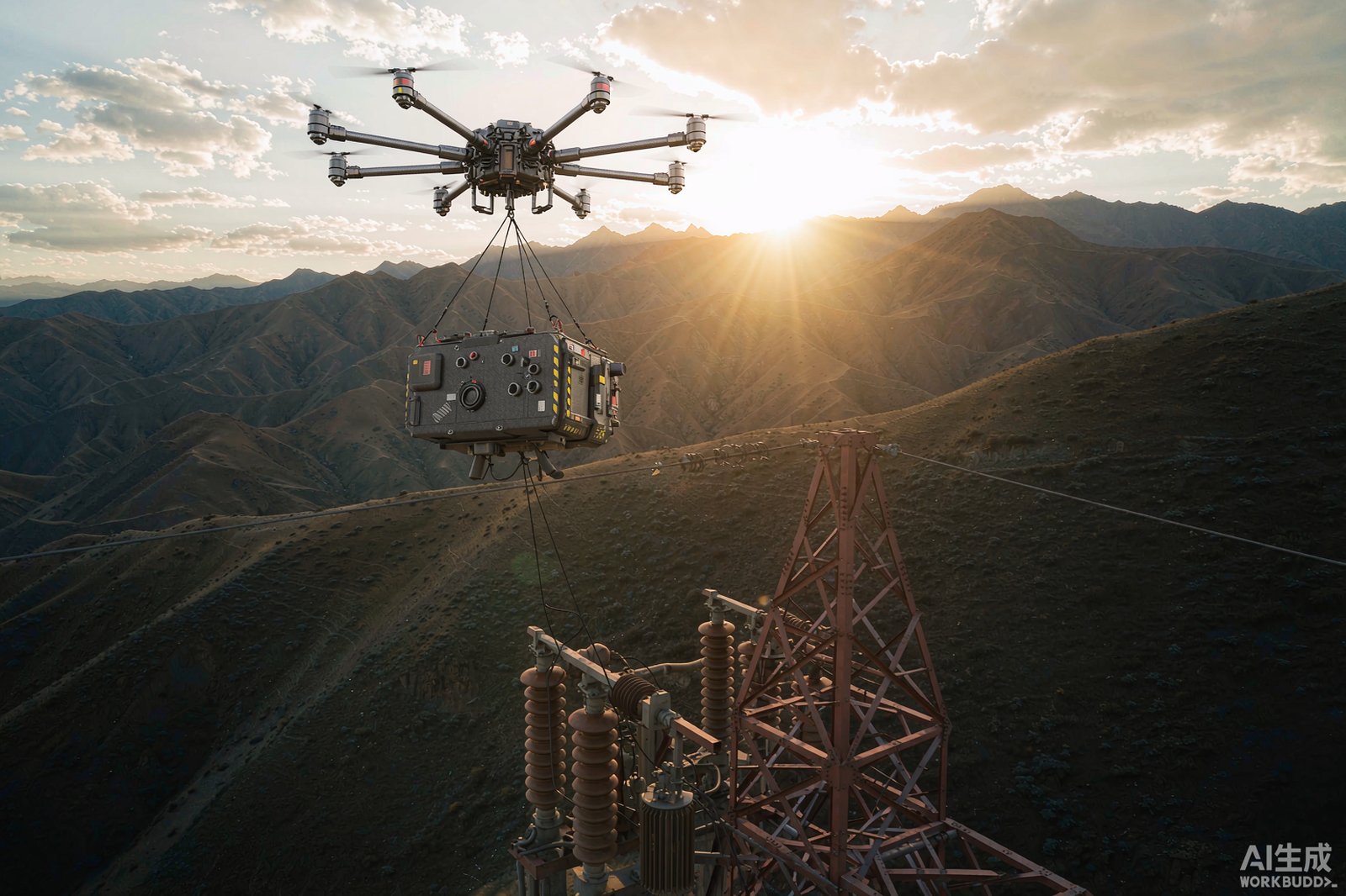 HOPPAX Case Study: Power-Line Payload Lifting, Kazakhstan